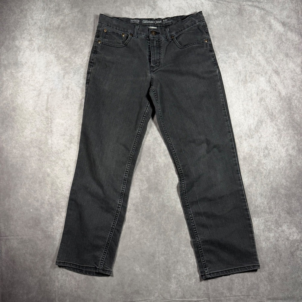 Urban Pipeline Ultimate Jean Black Straight Leg Denim Pants 30x28 Skater Casual